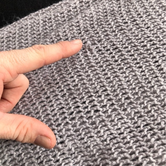 Knit Tube Infinity Scarf with Fringes - Picture 9 of 15